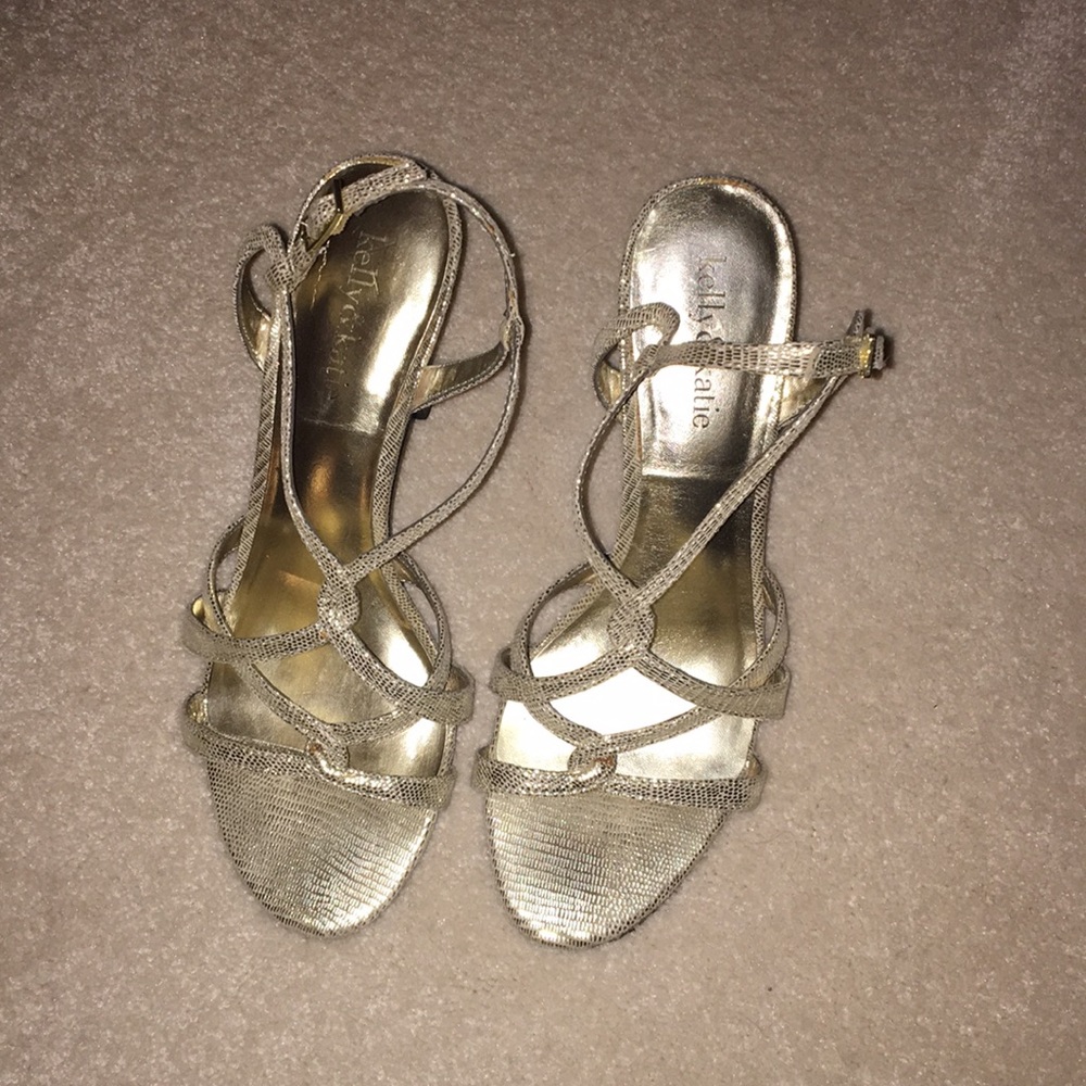 Gold Kelly & Katie Heels